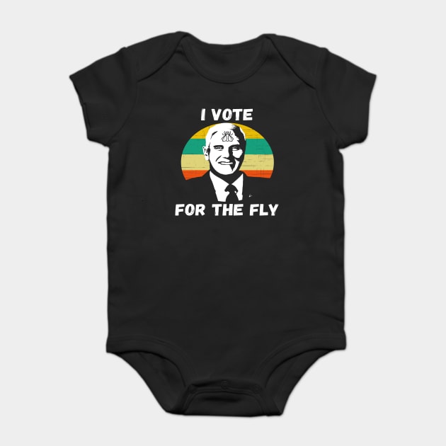 Funny Pence Vice Presidential Debate I Vote For The Fly Baby Bodysuit by Lone Wolf Works